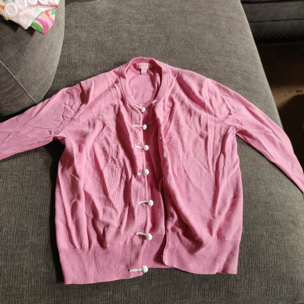 Pink (wrinkled) cardigan